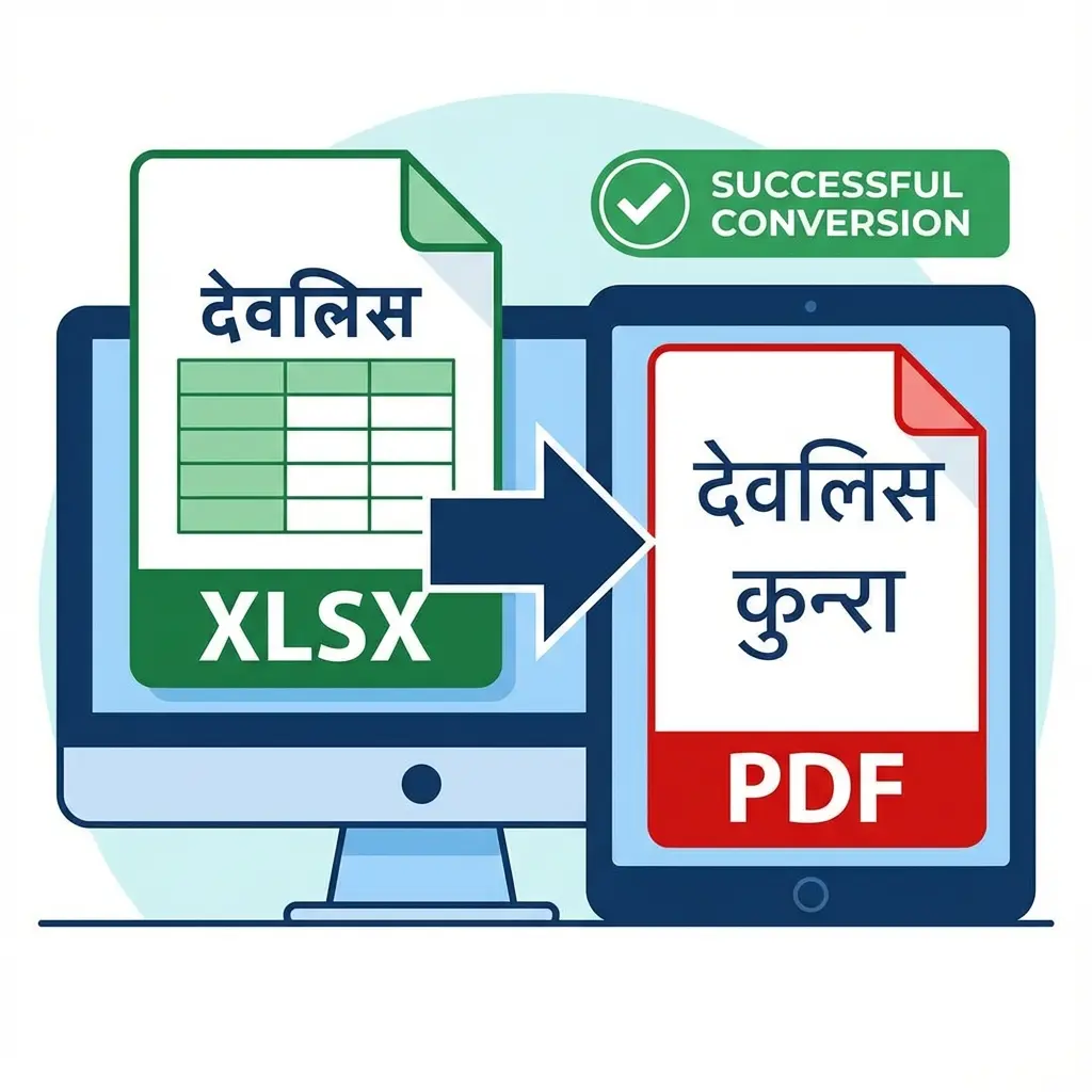 Convert Hindi Excel to PDF (Kruti/Devlys): No Garbage Text