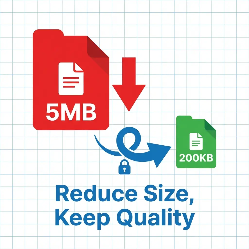 Jan Aadhaar 2.0 Document Size Guide showing 200KB Limit and Compression Results